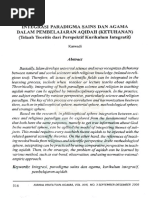 Download Karwadi Integrasi Paradigma Sains Dan Agama Dalam Pembelajaran Aqidah Ketuhanan Telaah Tcoritis Dari Perspektif Kurikulum Integrati by Hari Ono SN334962924 doc pdf