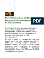 Prof Hardeep Singh