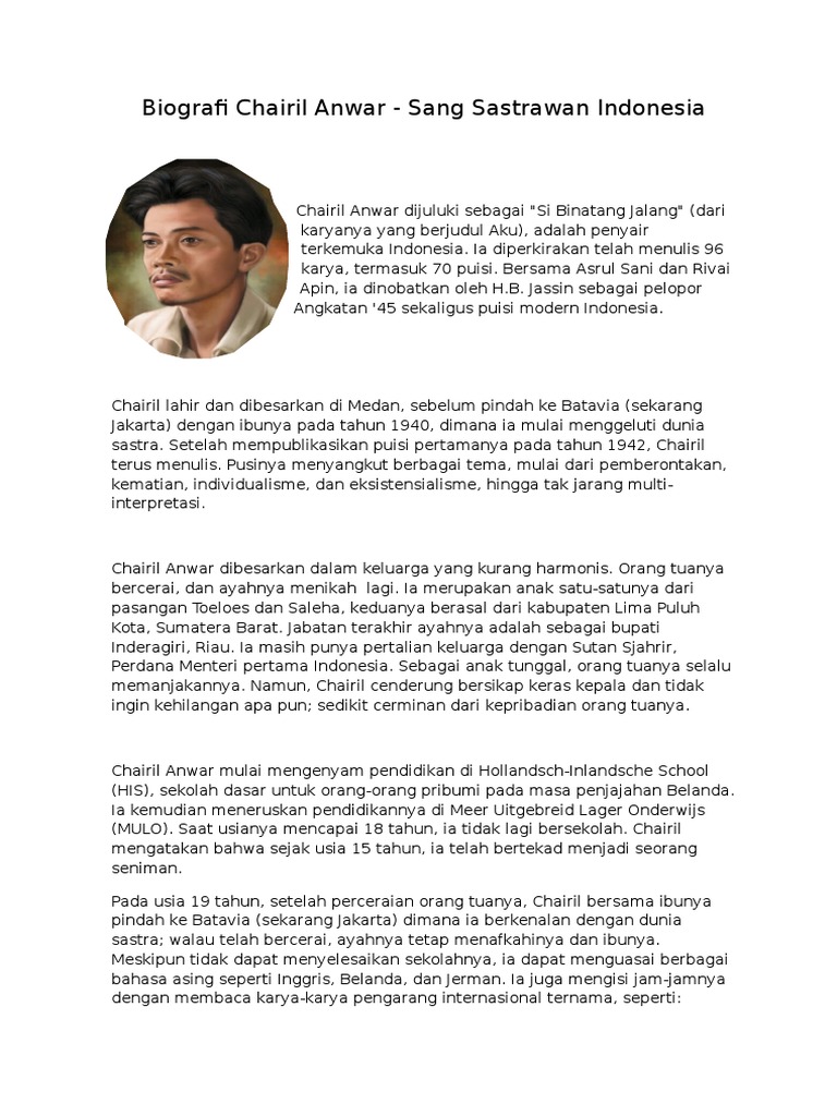 Biografi Chairil Anwar Docx