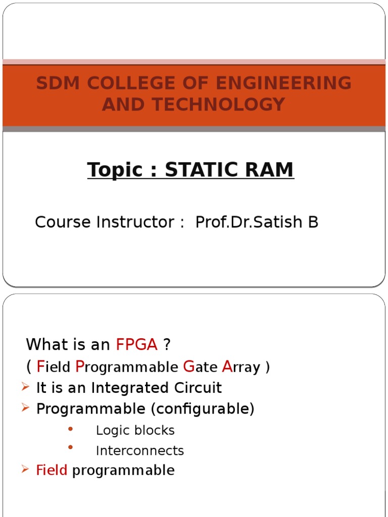 Understanding Static RAM in FPGAs | PDF | Computers