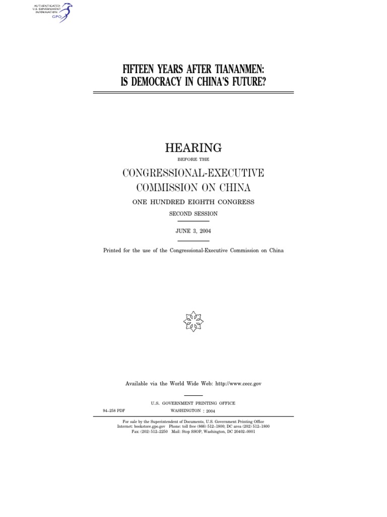 Future of Democracy in China Post-Tiananmen | PDF | China | World Politics