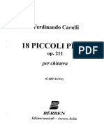 CARULLI - Op 211 18 Piccoli Pezzi (Ed Berben, Rev Carfagna) (Guitar - Chitarra)