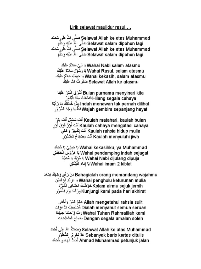 Selawat Nabi Pdf