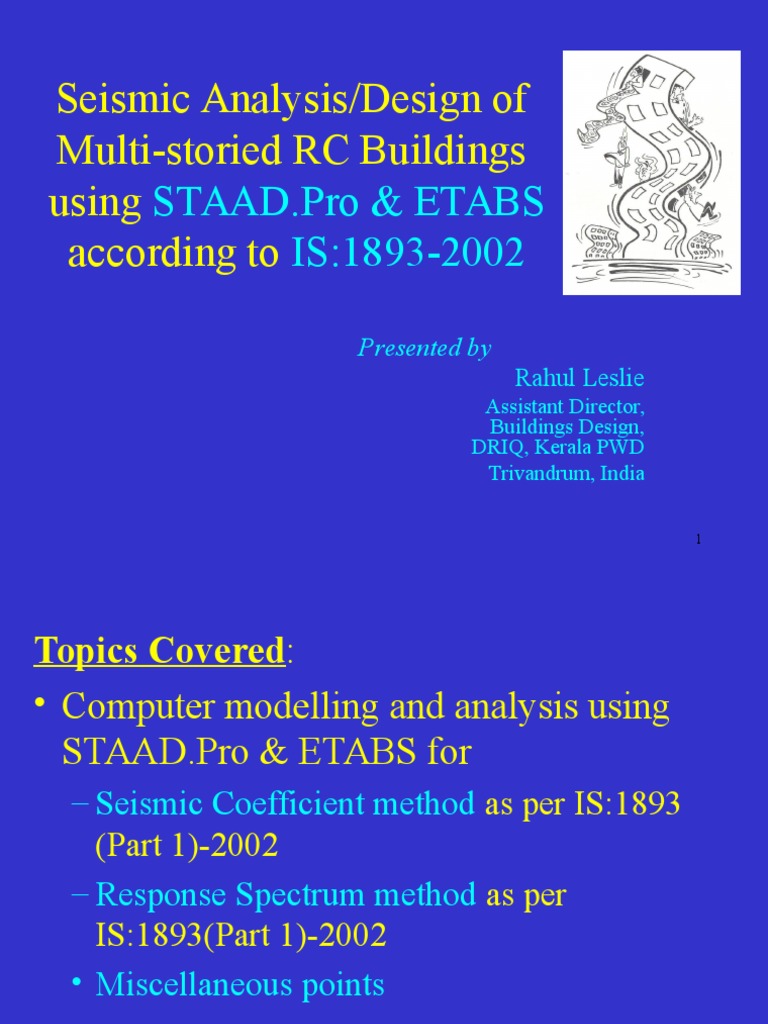 Seismic Design of RC Buildings in STAAD & ETABS | PDF | Normal Mode ...