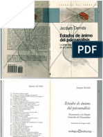 Estados de Animo Del Psicoanálisis - Jacques Derrida