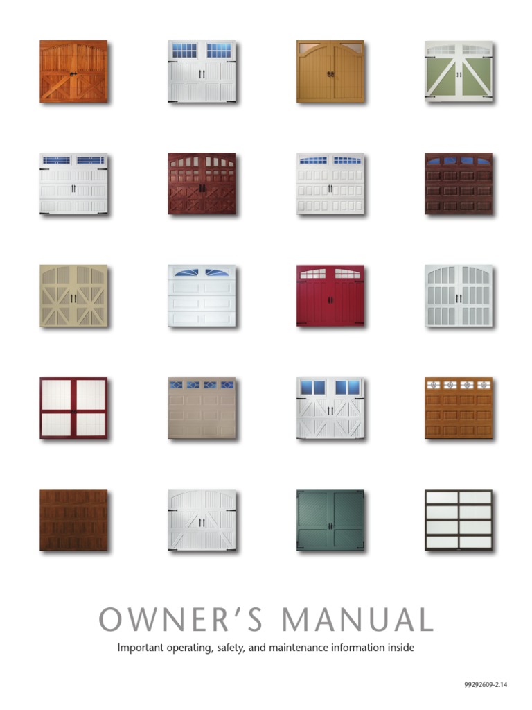 Garage Door Manuals Amarr Residential En Door Garage (Residential)