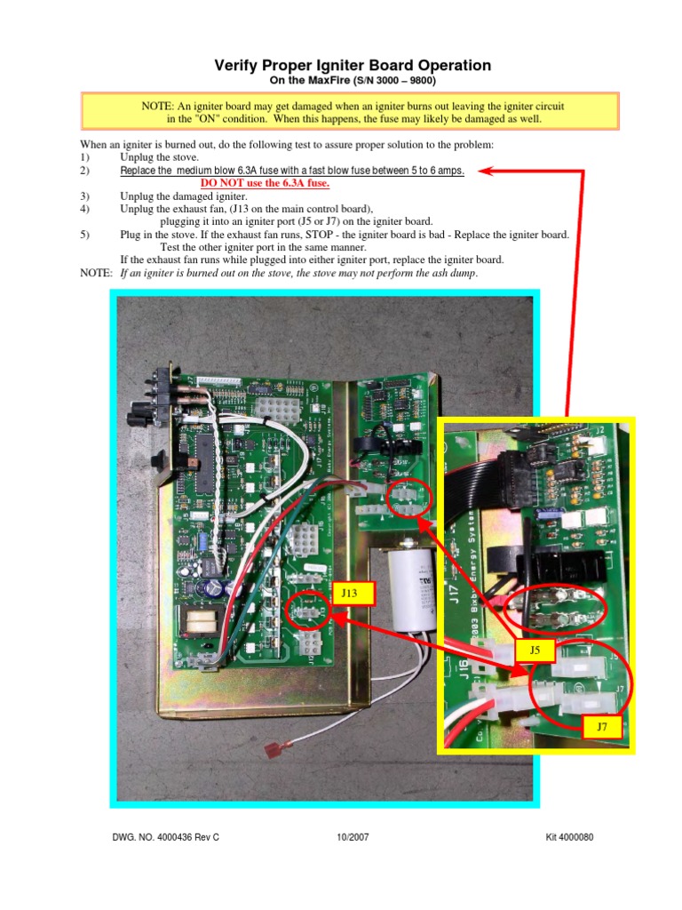 MaxFire Igniter Replacement Guide | PDF | Equipment | Electrical ...