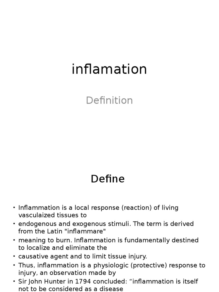 Understanding Inflammation: A Definition | PDF | Inflammation | Macrophage