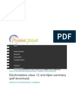 Electrostatics Class 12 and Iitjee Summary (PDF Download) : Skip To Content