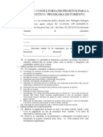 Contrato Consultoria Cultural Leis de Incentivo e Programas de Fomento