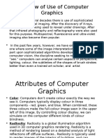 Overview of Use of Computer Graphics