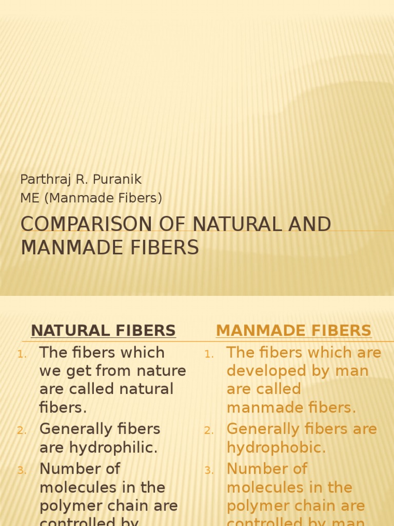 Comparison of Natural and Manmade Fibers