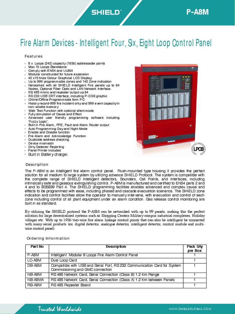 P-A8M Intelligent Fire Alarm Panel | PDF | Media Technology ...