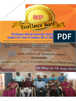 SAP Award of Excellence by IIT Bombay