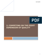 Competing On Eight Dimensions of QualityO