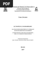 HOLMES, Pablo. Da Violencia a Solidariedade - As Lutas Por Reconhecimento e a Formacao Do Estado Democratico de Direito. Arquivo6132_1