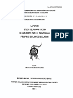 Laporan Studi Kelayakan PLTMH Di Kabupaten Dati II Tanatoraja Propinsi Sulawesi Selatan