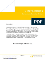EtrayExercise1 Solutions