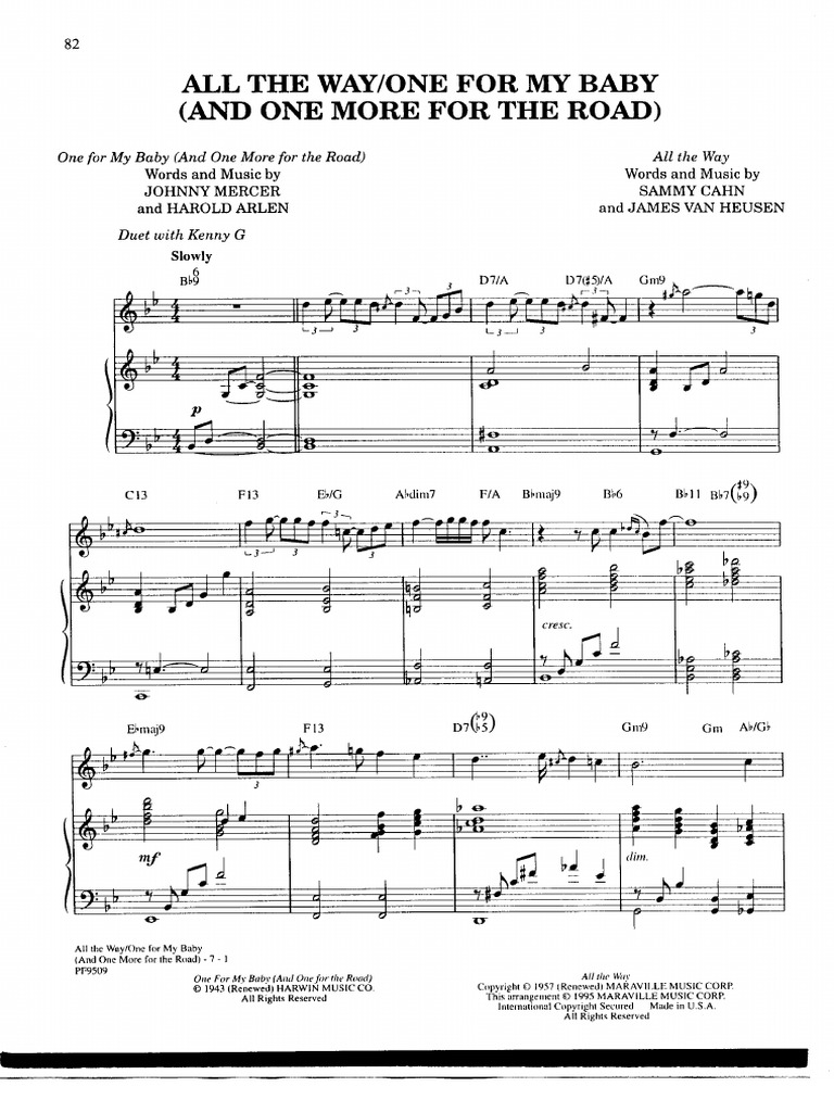 0814 Frank Sinatra One For My Baby Pdf