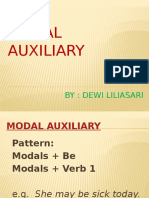 Modal Auxiliary: By: Dewi Liliasari