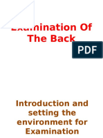 Examination of The Back