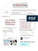 List of Bank Slogans and Punchlines - Bank Exams Today