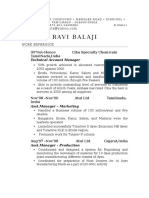 Ravi Balaji: 00'Nov-Hence Ciba Specialty Chemicals Tamilnadu, India