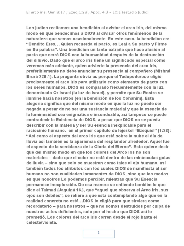 Significado del arcoíris en la Biblia | PDF | Arco iris | Pacto (bíblico)