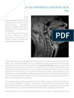 Fisiologia de Voz Resonante y Colocacion de La Voz