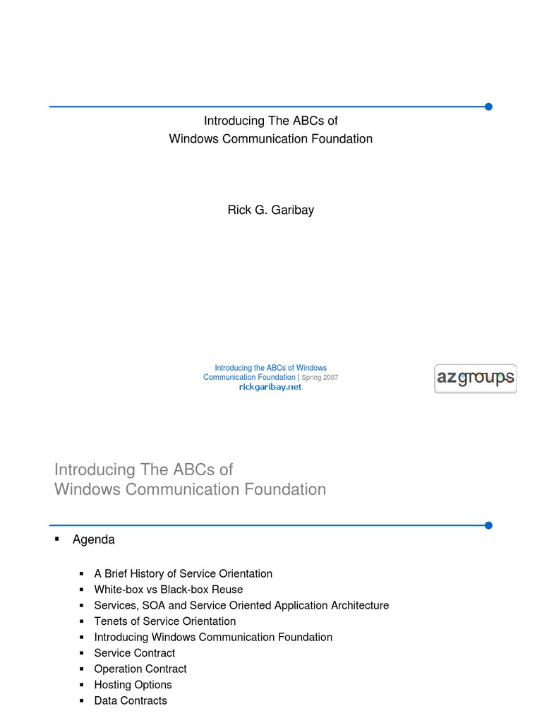 Introducing The ABCs of WCF ASPNET | PDF