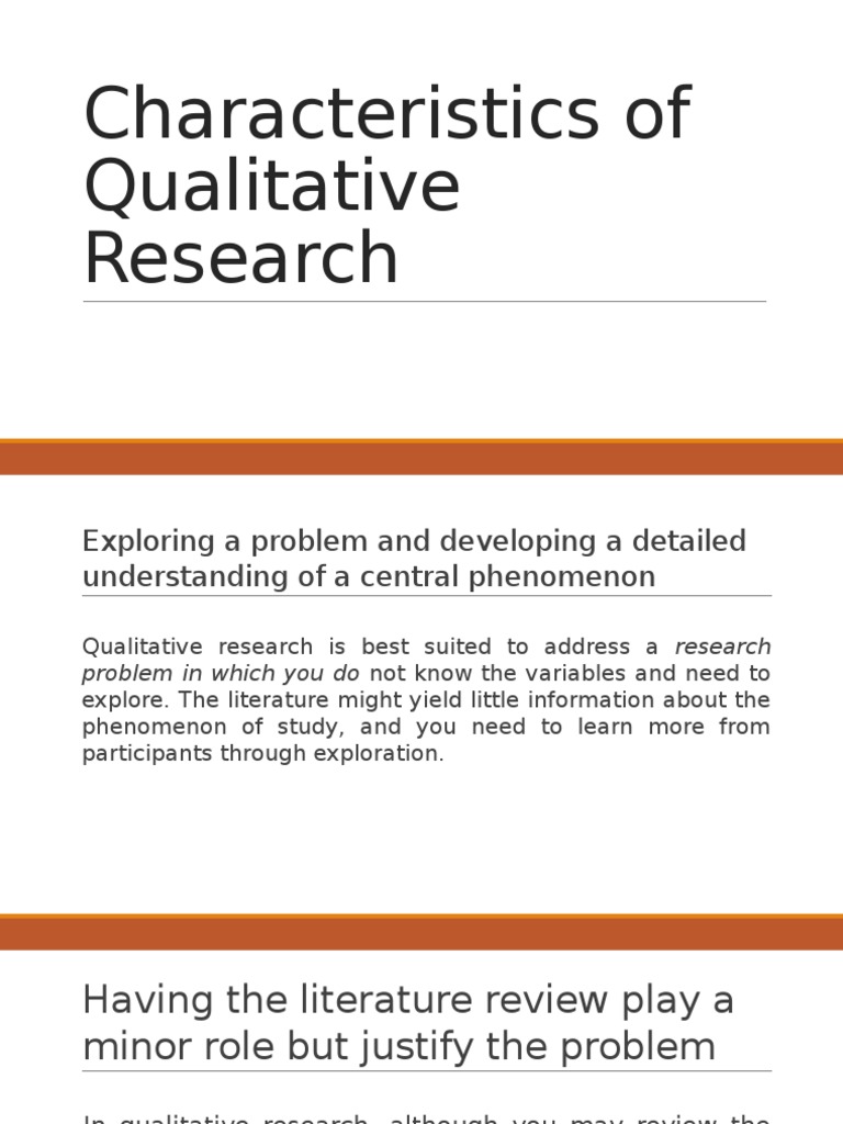 characteristics of qualitative research essay