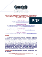 Efectos de Un Entrenamiento Interválico de Alta Intensidad (Hiit) Sobre El Vo Máx Y La Recuperación Intermitente en Jóvenes Nadadores