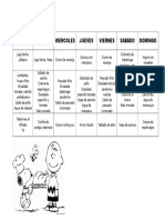 Horario Semanal de Comidas