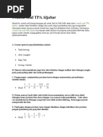 Contoh Soal TPA Aljabar