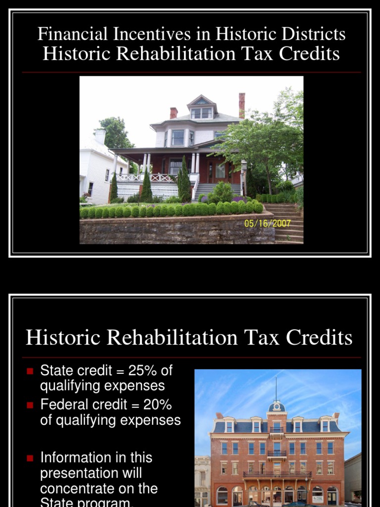 Historic Rehabilitation Tax Credits Guide | PDF | Tax Credit | Economies