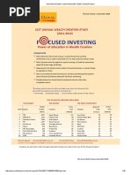 21st Annual Wealth Creation Study (2011-2016)– Detailed Report