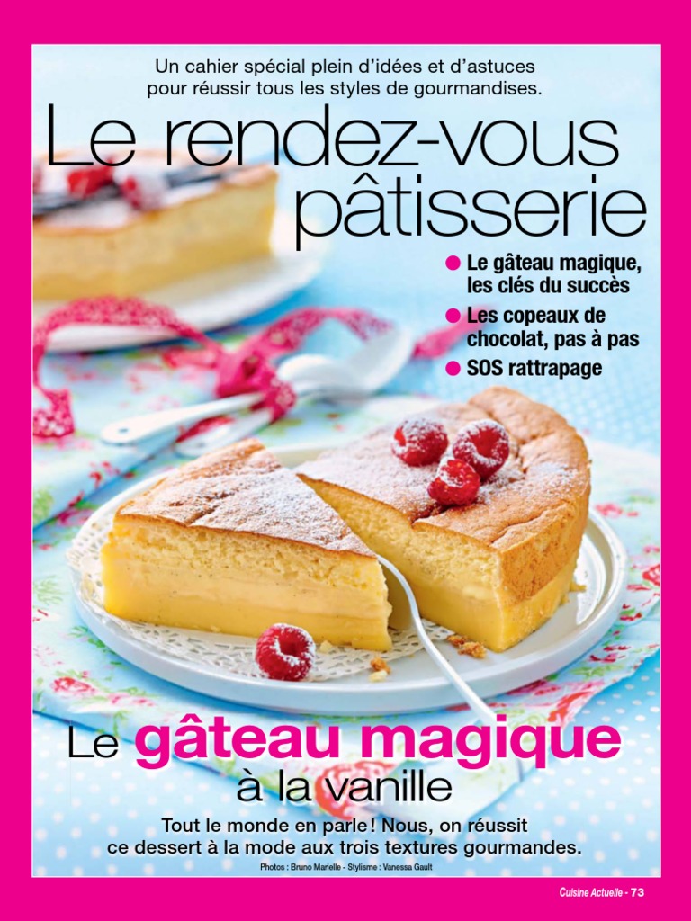 Gâteau magique à la vanille : recette inratable | PDF | Nourriture et ...