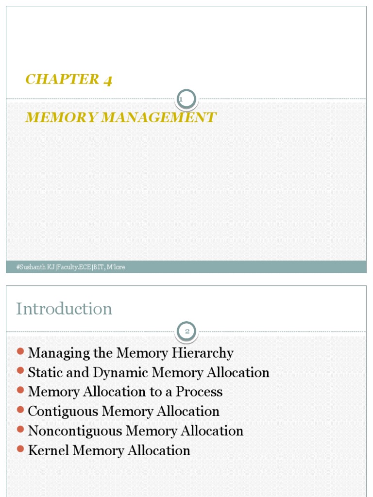 Unit 4 Memory Management | PDF | Office Equipment | Digital Electronics