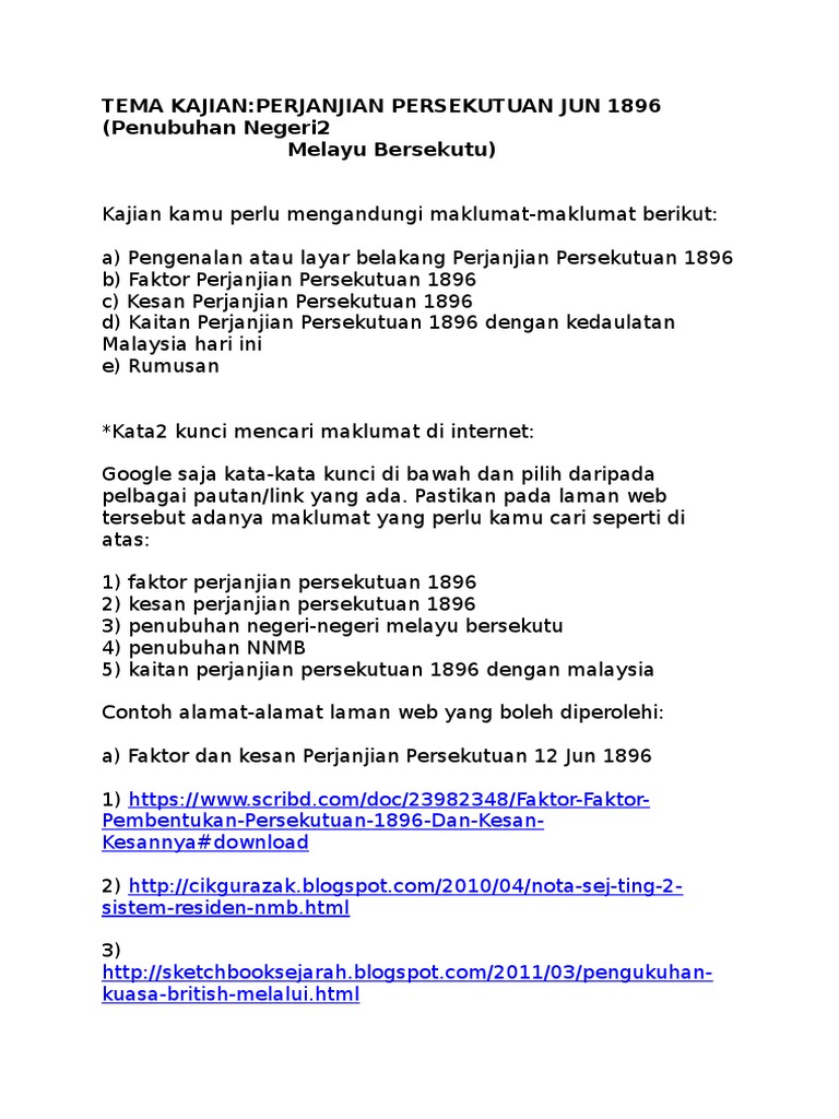 Faktor Pembentukan Negeri-negeri Melayu Bersekutu - Voooty