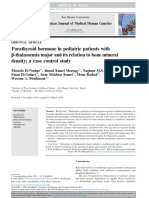 Parathyroid Hormone in Pediatric Patients With B-Thalassemia Major and Its Relation To Bone Mineral Density A Case Control Study