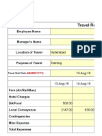 Annexure E - Travel Reimbursement Form 2015