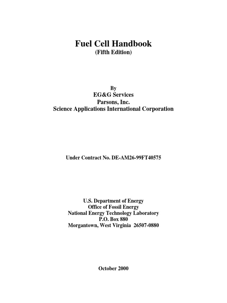 Fuel Cell Handbook PDF Fuel Cell Solid Oxide Fuel Cell
