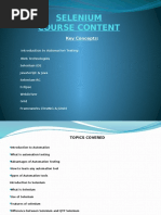 Selenium course Content