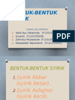 Bentuk-Bentuk Syirik