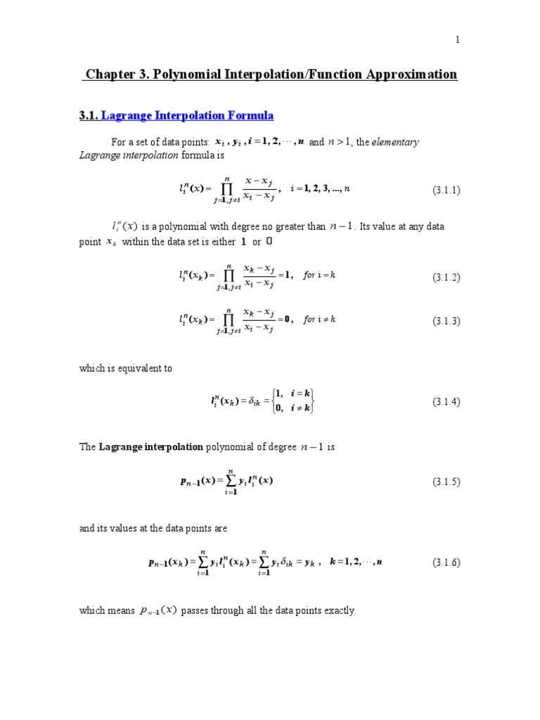 Lagrange and Newton Interpolation Methods | PDF | Interpolation ...