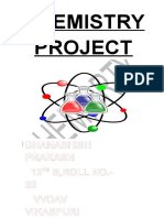 Chemistry Project: Dhanashish Prakash 12 B, Roll No.-32 Vvdav Vikaspuri