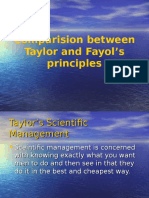 Comparision Between Taylor and Fayol s Principles