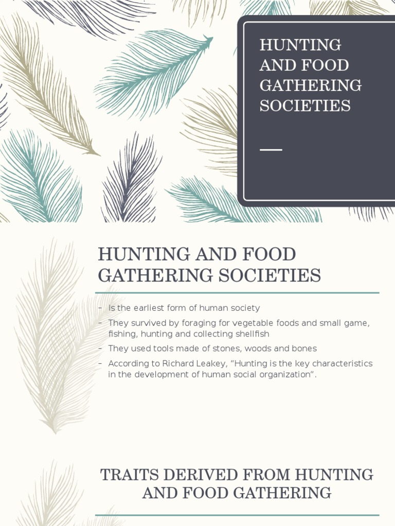 Hunting and Food Gathering Societies PDF