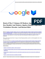 Download 2 Volumes of Modern Algebra Answer Key Booklet and Modern Algebra Student Paperback Textisidore Dressler and Barnett Rich.pdf