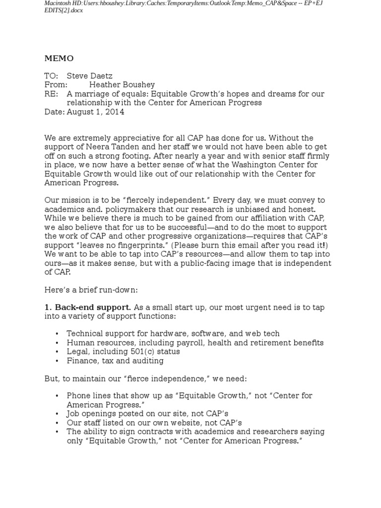 Memo CAP & Space PDF Center For American Progress Public Sphere